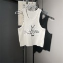 Ysl イブサンローランブランドキャミソール レディース ニット インナー ノースリーブ 肌着 トップス ニットタンクトップ XS¬L ストレッチ タイト スリム 薄手 セクシー 上品 きれいめ 重ね着 春 夏 フリーサイズ