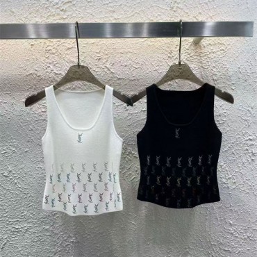 イブサンローランサマーニット タンクトッ...