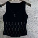 イブサンローランサマーニット タンクトップ レディース ショート丈 YSL キャミソールタンクトップ インナー  S - 2XL トップス シンプル 部屋着 セクシー かわいい ノースブ ブラ紐隠し おしゃれ 