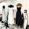 ブランドイヴサンローランキャミワンピース エレガント レディース YSLノースリーブドレス セクシー Aライン 着痩せ リゾート 旅行 ビーチ 夏 キャミソール ワンピース 森ガール ビーチ デート お出かけ