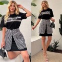 新しい女性の服ベリーダンスの衣装スーツ ディオール半袖Tシャツ Dior ケーキスカートダンスドレスセット練習服 毎日のクラスレッスンベリーダンストレーニング練習着 S - 2XL