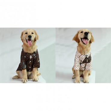ブランド ルイヴィトン lv ペットウェア 犬の服 tシャツ カッコイイミニバッグ ペット用品 斜め掛け モノグラム柄 カジュアル 猫服 柔らかい かわいい 犬服 ファッション快適 ペット服 洋服 お出かけ 半袖 両足 韓国スタイル 小中型ペット適応