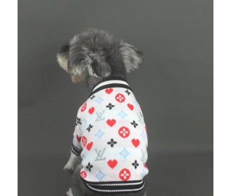 ブランド ルイヴィトン＆グッチ 犬ニット服 と LV ペット 首輪セット