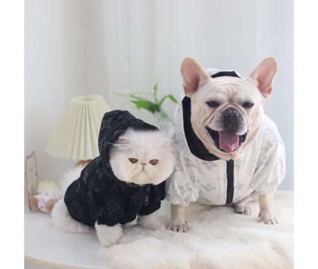 LV ブランド ペット防風コート＆贅沢首輪セット と グッチ猫犬セーター