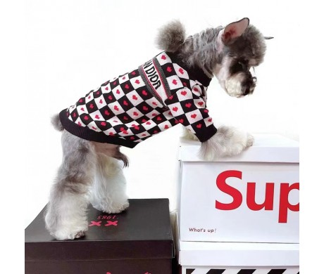 ディオール犬用セーター バーバリーペット綿服 LV犬用牽引ロープ パロディ