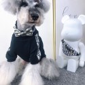 人気 ブランド Dior ペット服 犬パーカー 長袖 ディオール 春秋Tシャツ 柔らかい 通気性 ブラック カッコイイ 犬服 経典モノグラム ミニ鞄 ファッション 高品質 ペット用品 猫服 散歩着