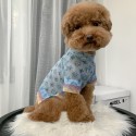 ハイブランドLV ペットウェア ペット服 ドッグ服 ルイヴィトン 犬tシャツ 半袖 夏 シフォン 涼しい 快適 通気性抜群 かわいい 猫服 ペットの洋服 ファッション 経典モノグラム s~xxl