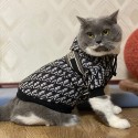 ハイブランド ディオール dior ペット用品 猫服 ドッググッズ 猫パーカー tシャツ 秋冬コート 暖かい ファッション 子犬の服 小中型ペット 猫のシャツ かわいい ペット服 無毛猫 スフィンクス