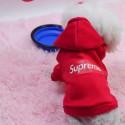 ファッション ブランド シュプリーム ペット服 犬服 ドッグパーカー supreme猫秋冬服 スウェットシャツ 厚手 暖かい フード付き 防寒 ペット洋服 かわいい 保温コート 柔らかい 快適 犬猫服 小中大型ペット XS - 2XL 激安