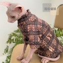 ハイブランドLV ペット用品 ペットウェア ルイヴィトン 猫服パーカー 秋冬tシャツ 子犬の防寒服 厚手 暖かい 無毛猫 スフィンクス 柔らかい 快適 汚れにくい かわいい ネコウェア おしゃれ柄