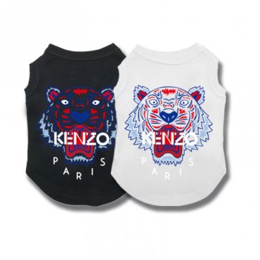 ブランドケンゾー ペット服 犬の夏の薄い服  ペット用ソフトトップ  kenzo 犬tシャツ 柔らかい綿の犬チョッキ ドッグ ベスト 涼し 通気性高い 経典虎頭柄 日焼け止め 傷防止 2xs - 3xl