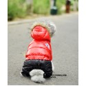 ファッションブランド モンクレール ペットウェア 犬服 秋冬 つなぎ パーカー あたたかい 防寒 moncler 犬ロンパース かわいい 猫コート フード付き おしゃれ ダウン ジャケット ペット綿服 ドッグ冬服 