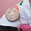  ブランド LV ペット用品 ドッグ用品 犬猫用のバッグ ルイヴィトンかわいい 丸い鞄 ココマーク 高級チェーン付き 持ち運び便利 おしゃれ 猫用品 犬用ミニバッグ 激安