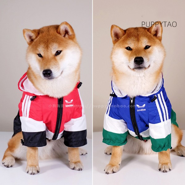 Adidasブランドドッグ服 犬ウェア プルオーバー お出かけ洋服 ...