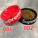 Supreme ブランド ペット食器 犬 猫 ボウル 滑り止め付 シュプリームフードボウル 水皿 こぼれ防止 ファッション 高品質 食器 洗い安い ペット用品  ファッション 激安