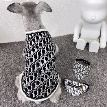 ブランド dior ペット服 犬 カーディガン ドッグセーター ディオール 秋冬犬服 ボタン付き 着脱便利 イギリス風 かわいい 猫ニットウェア チワワ ビチンシュナウザー 暖かいコート