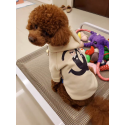 chanel かわいい シャネルブランド ペットウェア 犬猫パーカー 犬スウェットシャツ フード付き 暖かい ドッグ長袖 猫のTシャツ 裏起毛 ポカポカ 防寒シャツ かわいい ペット洋服 xs~2xl