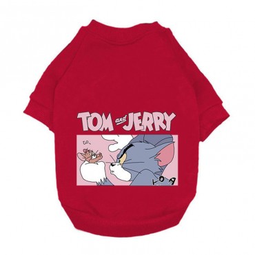 Tom and Jerry ペットウェア ペット服 トムとジェリー 犬パーカー 暖かい 猫のTシャツ フート付き 裏起毛 ペット防寒コート かわいい 漫画柄 ファッション 高品質 通気性高い 激安 S - 2XL