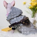 ルイヴィトン猫服 子犬服 厚手ジャケット ネコ防寒コート ブランドlv 猫洋服 パロディー  裏フリースジャケット 暖かい 夜光ペット服 ロゴ付き 寒さ対策 韓国T-シャツ 半袖 猫服 ストレート系  XS - 2XL