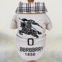 バーバリー ブランド ペット 秋 冬 綿服 ペット服 犬洋服 ジャケット Burberry ドッグウエア 半袖 着脱簡単 中綿コート 寒さ対策 雪对策 防寒着 クラシック チャック柄 刺繍付き ファッション XS - L