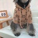 ハイブランドGGペットウェア 犬の服 セーター gg 犬用ニットパーカー ドッグ洋服 経典モノグラム フード付き 暖かい 秋冬向けコート ファッション 通気性抜群 柔らかい 快適 S~XXL