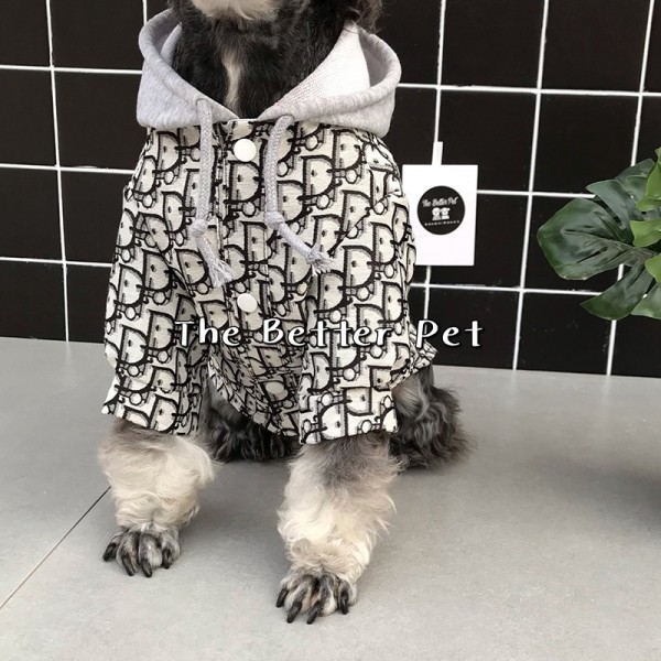 Dior ペットウェア ハイブランド 犬服 ジャケット 猫のパーカー gg 犬猫コート ペットの春秋服 おしゃれ 経典モノグラム 流行り カッコイイ 高品質 着脱簡単 かわいい ドッグ洋服 お出かけ用