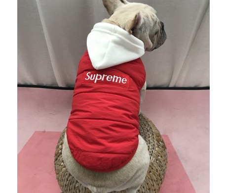 ハイブランドシュプリーム犬用中綿コート クロムハーツペットパーカー 激安