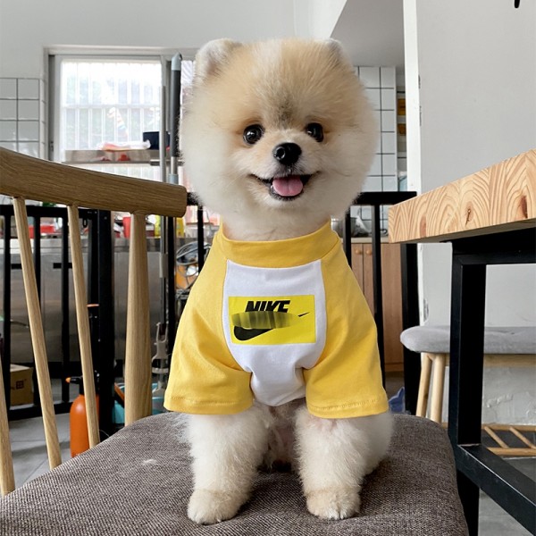 人気ブランド ナイキ ペット服 犬 猫 春夏のTシャツ 薄手 nike 柔らかい犬服 通気性抜群 猫ウェア 快適 ドッグ トレーナーシャツ パーチワーク仕様 ファッション 流行り 脱毛保護 XS - 3XL