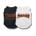 潮流ブランド スラッシャー ペット用品 犬パーカー 猫ベスト ペット春夏服 thrasher 綿Tシャツ かわいい 犬服 夏チョッキ 通気性抜群 柔らかい 経典な火炎ロゴ カッコイイ 大人気 脱毛保護 ファッション 22色 S  - 3XL