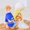 ディズニー ペットウェア disney 小中型 犬服Ｔシャツ スポーツ服 お散歩お出かけウェアに コットン春夏服 ドッグウェア 半袖シャツ 日焼き防ぐ 脱毛保護 ペット洋服 かわいい 漫画柄 全6色 S - XL 送料無料