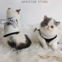 シャネル ペット服 ドッグ洋服 シャツ ハイブランド CHANEL 犬服 猫のベスト 裏起毛 かわいい 蝶結び付き レース飾り 子犬チョッキ ココマーク 優雅ウェア 猫服 2色 3XS - XL 春秋