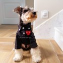 CDG ペット服 ハイブランド コムデギャルソン 犬服 ポロシャツ 優質コットン シャツ 犬の春夏シャツ ドッグ洋服 定番の心目柄 ファッション 脱毛保護 おしゃれ 2色 XS - 2XL