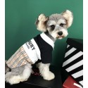 ハイブランド バーバリー ペット服 犬服 Tシャツ わんちゃん ポロシャツ BURBERRY ドッグ服 パッチワーク設計 かっこいい チェック柄 Tシャツ 春夏向け 薄手シャツ 通気性強い XS - 2XL