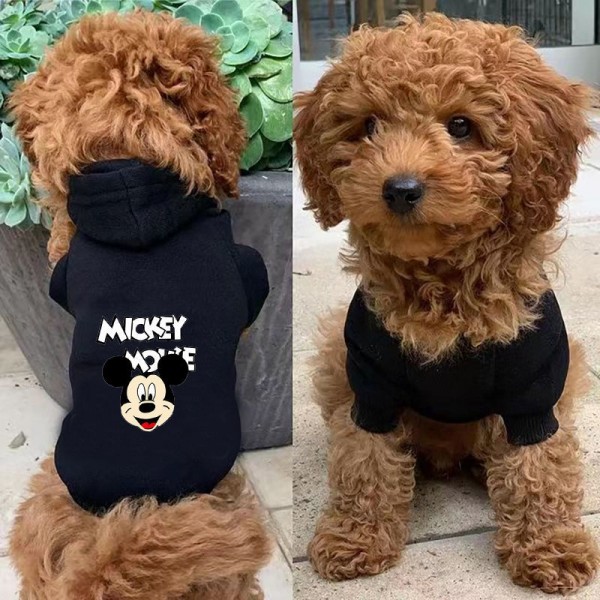 DISNEY ブランド ペット 犬服 春秋パーカー 犬のtシャツ ブランドディズニードッグ洋服 かわいいミッキマウス柄 ネコの防寒スウェットシャツ ペット服 上着シャツ 通気性強い 心地良い 全30色 S - 2XL