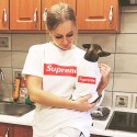 Supreme ペット服 猫服 ペット 用品 犬Tシャツ パーカー ブランドシュプリーム 犬 服 かわいい 薄手tシャツ  夏 ペット ウェア 純正ホワイト よい肌触り 柔らかい ファッション 人気 小中型犬服  脱毛保護 S - 7XL