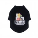 Supreme シュプリーム ブランド ペットウェア 犬 洋服 Tシャツコットン  ドッグ 薄手 tシャツ 伸縮性 柔らかい 犬服 通気性抜群 個性プリント柄 ファッション 高品質 小中型犬 ラブラドールゴールデン・レトリバーなど大型犬も対応 XS - 3XL