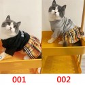 ブランド バーバリー ペット服 犬服 ワンピース Burberry 猫ドレス 洋服 かわいい 猫ウェア ドッグ服 薄手 スカート 通気性 春夏向け 犬ウェア 半袖シャツ S~2XL