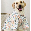 ブランド LV ペット 犬服 シャツ 中型犬服 ルイヴィトン 大型犬 洋服 綿シャツ 高品質 かっこいい 脱毛保護 おしゃれ モノグラム わんちゃんのスーツ 薄手 春夏シャツ ペット服 XS - 3XL