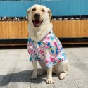 ブランド ルイヴィトン ペット服 犬服 シャツ カラフル 捺染 キレイ 大型犬 lv 中型犬ウェア モノグラム 高品質シャツ 通気性抜群 薄い 春夏服 ドッグ洋服 お出かけ着 脱毛保護 かっこいい XS~3XL ゴールデン・レトリバー