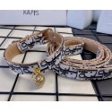 Dior ブランド 犬首輪  犬用首輪 リード PU革 超高品質 ディオール 犬 首輪 レザー 定番 犬の牽引ロープ くびわ かっこいい モノグラム柄 ベル付き 耐久性 おしゃれ XS~XL