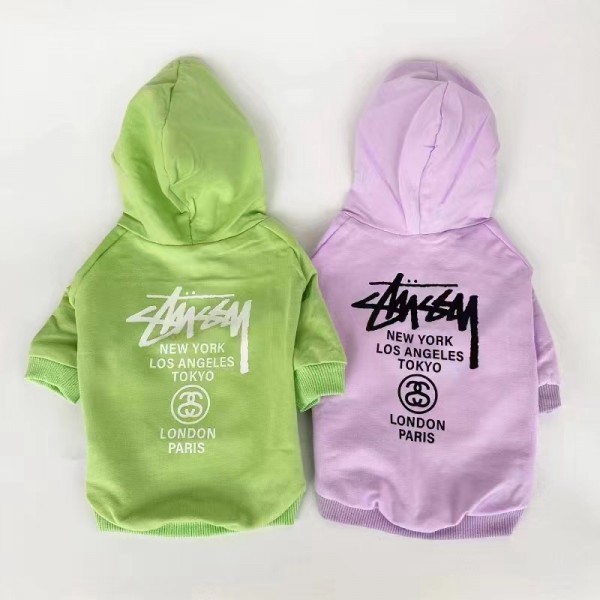 ブランド STUSSY ドッグ服 わんちゃん 春秋パーカー 猫のtシャツ ステーション 犬 コットン製 柔らかい 心地良い 春シャツ 通気性抜群 かっこいい 明らかカバー 元気 ペット服 小中大型ペット服 XS~5XL