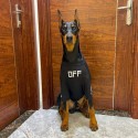 OFF-WHITE ブランド ペット服 オフ-ホワイト 犬のtシャツ 黒色ウェア かっこいい 大型犬 半袖 薄い 通気性 ドッグウェア お洒落 プリント 犬 中型犬のトップス 洋服 シンプル M~3XL