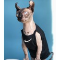 ブランド ナイキ 猫のウェア 無毛猫 ウェア nike ベスト スフィンクスの服 無袖シャツ タートルネック 可愛い 猫服 ペット服 通気性  ナイキマーク入れ 流行り 子犬のｔシャツ XS~2XL