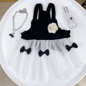 ブランド chanel パロディー ペット 犬服 ワンピース 猫 ドレス 吊りスカート シャネル風 ペット 通気性洋服  tutu 春と夏 かわいい 写真撮影着 パーティー チワワ 超小型犬 小型犬用 中型ペット S~2XL