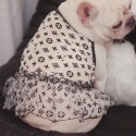 ブランド ルイヴィトン ドッグ用品 犬の夏の服 ペット夏の日焼け止め服 シフォン ドレス 犬のワンピース 素敵な犬服 クール 犬の贈り物 ひんやり 人気モノグラム 冷やす 犬用ベスト 通気性抜群 S~2XL 激安