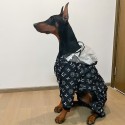 ルイヴィトン ペット用品 犬 レインコート ハイブランド lv ペット雨具 ポンチョ カッパ 雨具 防水 帽子付き 透明キャップ 4本足 中型犬 大型犬  軽量 通気メッシュ ゴム付き 夜間反射 着脱簡単 散歩 梅雨対策 大きいサイズ