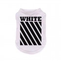 ハイブランド OFF-WHITE 犬服 柔らかい 綿製Ｔシャツ 猫のパーカー 可愛い半袖 オフホワイト 個性柄 両足のペット服 ドッグのプルオーバー 通気 散歩 お出かけ用 XS~3XL 2カラー