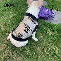 ハイブランド Chanel 夏 犬服 tシャツ 透かし 通気性ウェア シャネル ペットの洋服 ドッグウェア ペット服 ロゴtシャツ 韓国 スタイル T-シャツ 無袖 猫服 き心地よい 小中大型ペット 2XS~3XL 激安