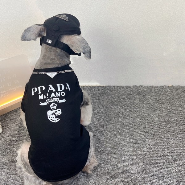 PRADA 犬服 ワンピース ブランド プラダ 春夏 tシャツ 猫ウェア ベスト ペット洋服 可愛い タンクトップ 15カラー 日焼き防ぐ 通気性 コットン 猫用 犬洋服 小型犬 中型犬 ファッション お散歩 お出掛け 着物 記念撮影 XS~2XL