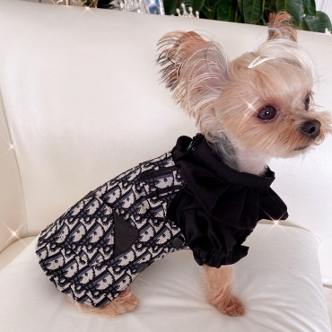 ディオール/dior ペット衣装 犬の服 小型犬ウェア ブランド 猫服 スカート ペット洋服 ワンピース 犬のドレス 定番モノグラム かわいい おしゃれ 着心地よい 犬服 小中型ペット服 XXS~XL